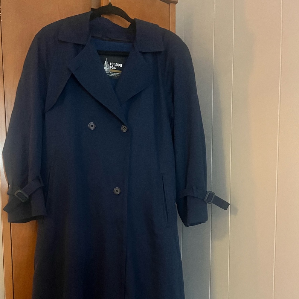 London Fog Navy Trench Coat